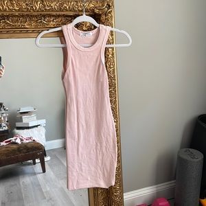 Pink Ribbed Dress